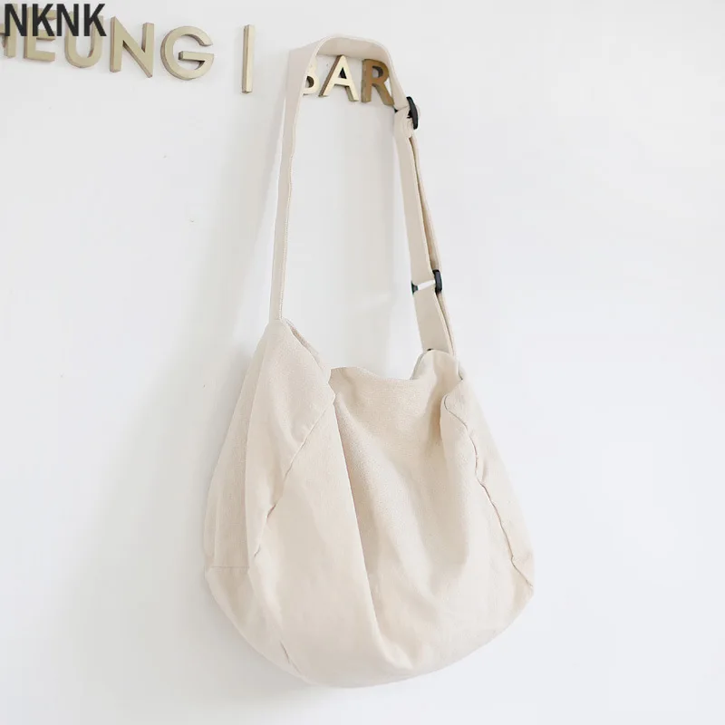 

Women Canvas Shoulder Bag Casual Cotton Cloth Crossbody Bags Solid Zipper Handbag Shopping Bag Tote Student Eco Simple Book Bags