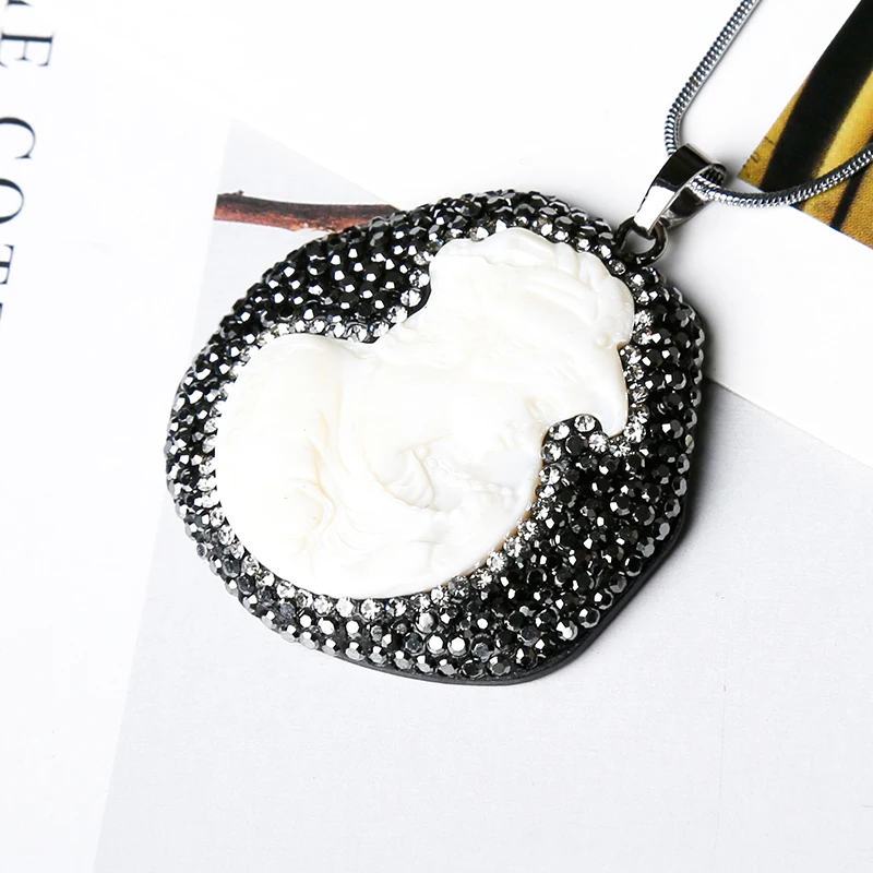 1 шт. натуральная белая подвеска в виде ракушки бриллиантовая женщина отражающий