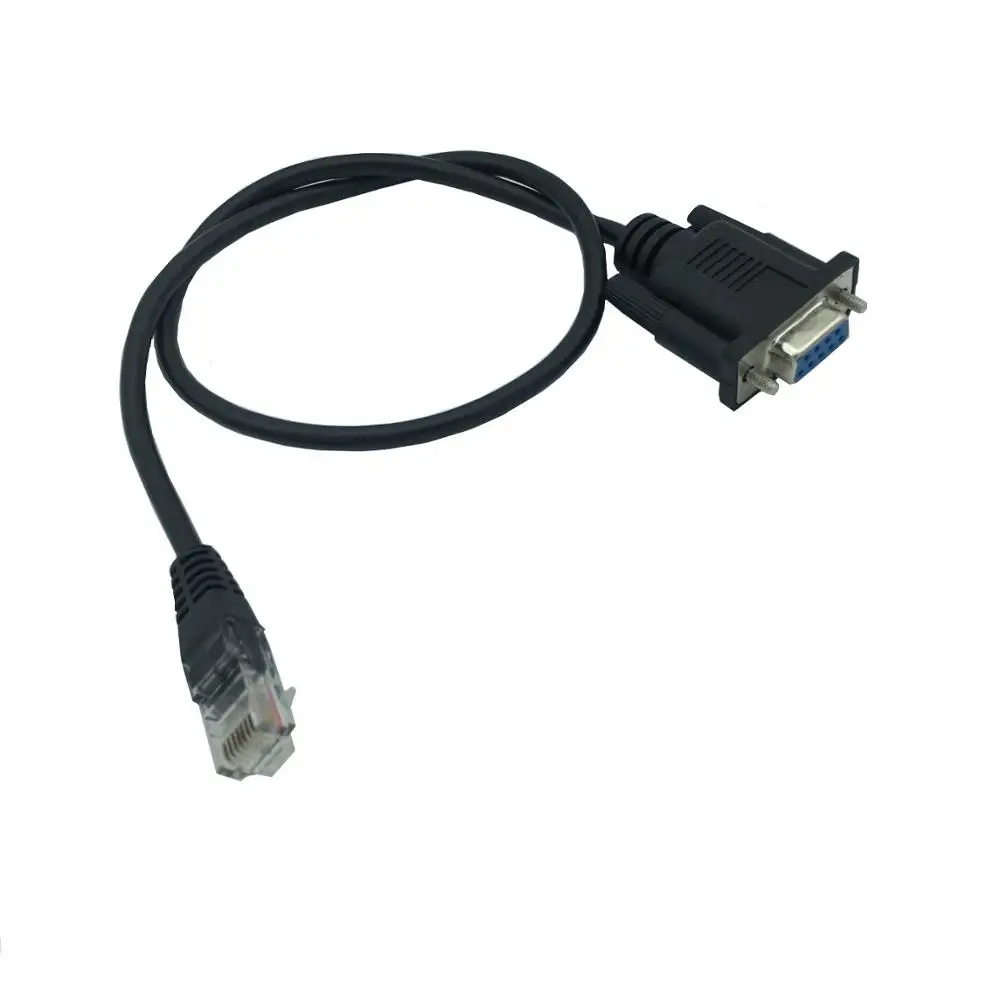 Переходник RJ45 штырь-штырь гнездо RS232 COM DB9 с последовательным портом 9-контактный