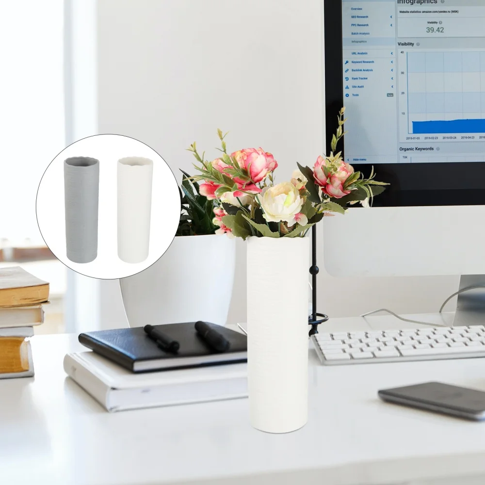 

2pcs Art Vases Modern Creative Flower Arrangement Ornaments Ceramic Flower Vases