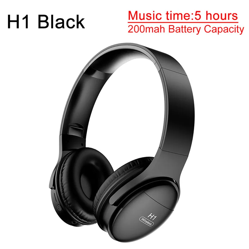 H1 Black AWI H1 Pro Bluetooth наушники Беспроводные Наушники Накладные наушники с шумоподавлением Hi-Fi стерео игровая гарнитура с микрофоном Поддержка TF карты - Цвет: H1 Black