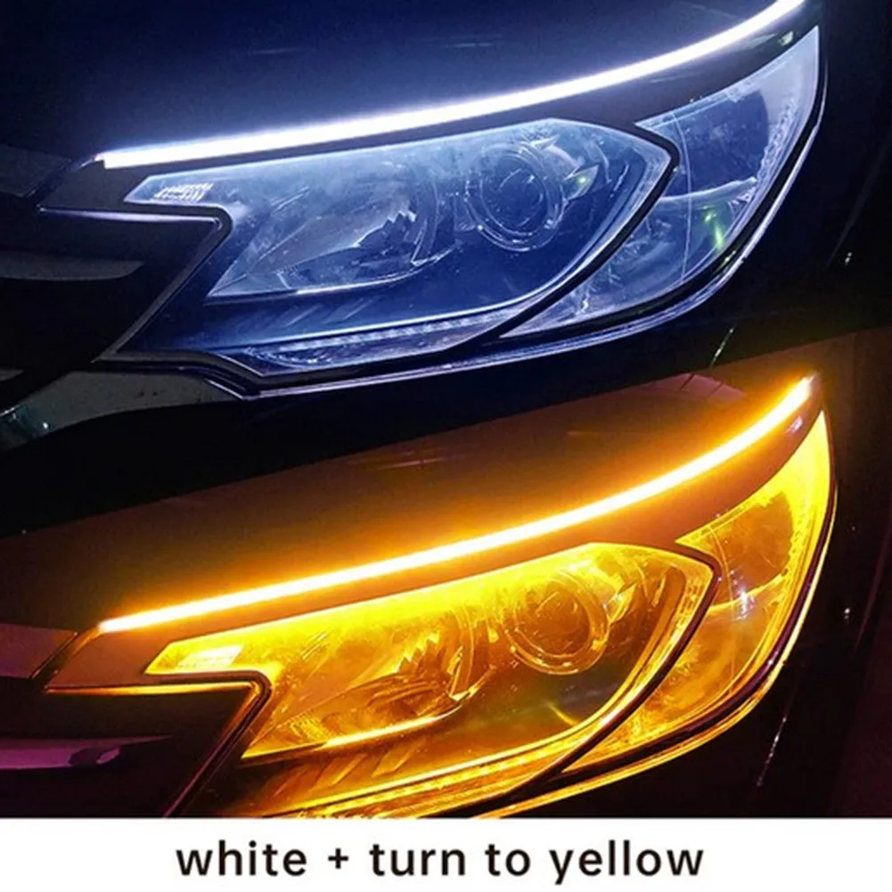 

2pcs 45cm Car Drl Daytime Running Light Waterproof Light Bar Mobile Flashing Light Car Interior Decoration Lights