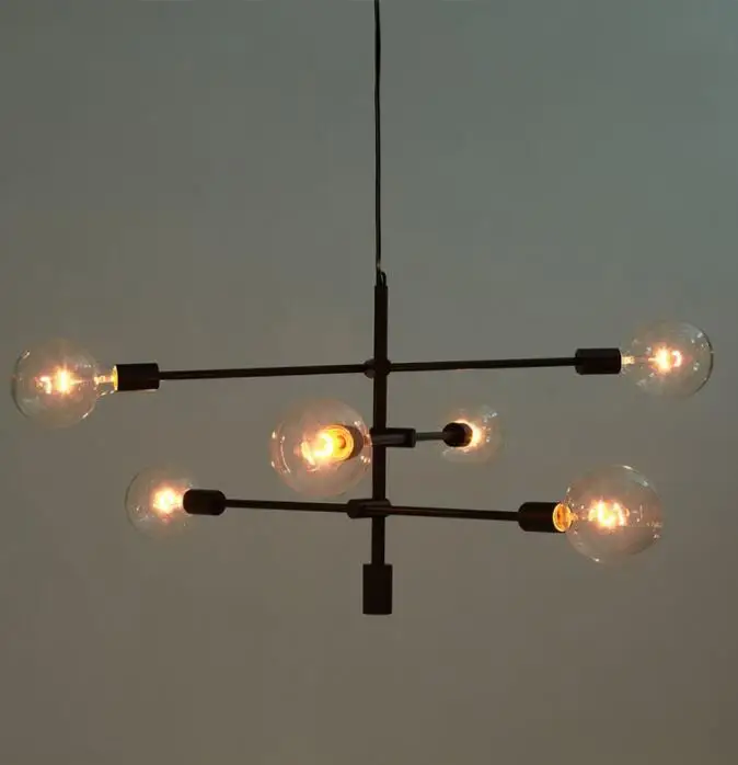 

LukLoy Post modern Living Room Pendant Lights Kitchen Island Dining Loft Decoration Glass Branch Geometric line Suspension Lamp