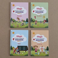 4pcs magic book reusable groove practice copybook childrens books early education calligraphy book montessori toys for kid