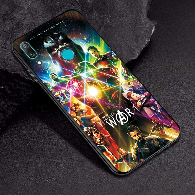 TPUBLK654 Чехол Marvel Heroes для huawei P Smart Z, черный ТПУ, huawei Y9 Prime, силиконовый чехол s для huawei P Smart - Цвет: TPUBLK654