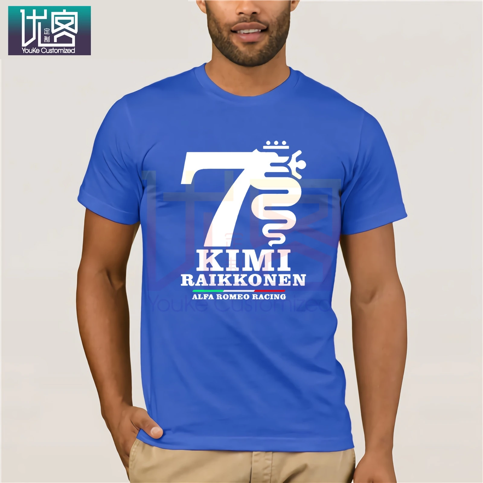 Kimi Raikkonen Alfa Romeo Racing Футболка мужская забавная футболка с принтом женские топы