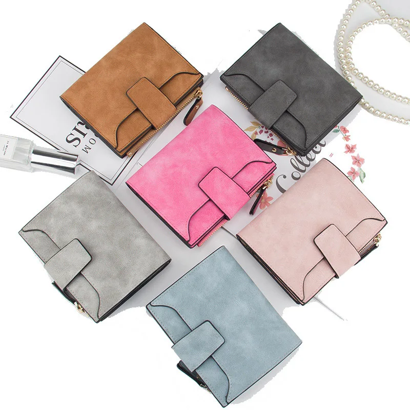 

Q Fashion Coin Purse Multi-function for Women Purse Card Holder High-capacity Pure Color Money Bag Wallets Pocket Zipper Bags
