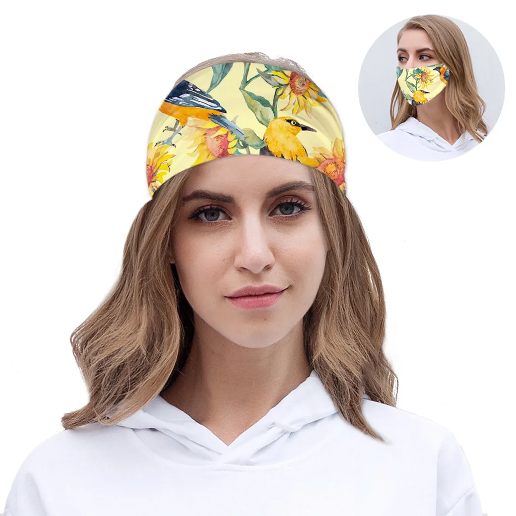 

Couples 3D Print Multifunctional Mask Hairband Washable Reusable Women Men masques tissus lavables mascherina lavabile A50