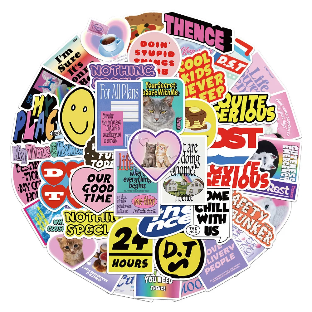 

10/30/50PCS Korea Cute THENCE Decorative Stickers DIY Laptop Luggage Skateboard Graffiti Decals Sticker