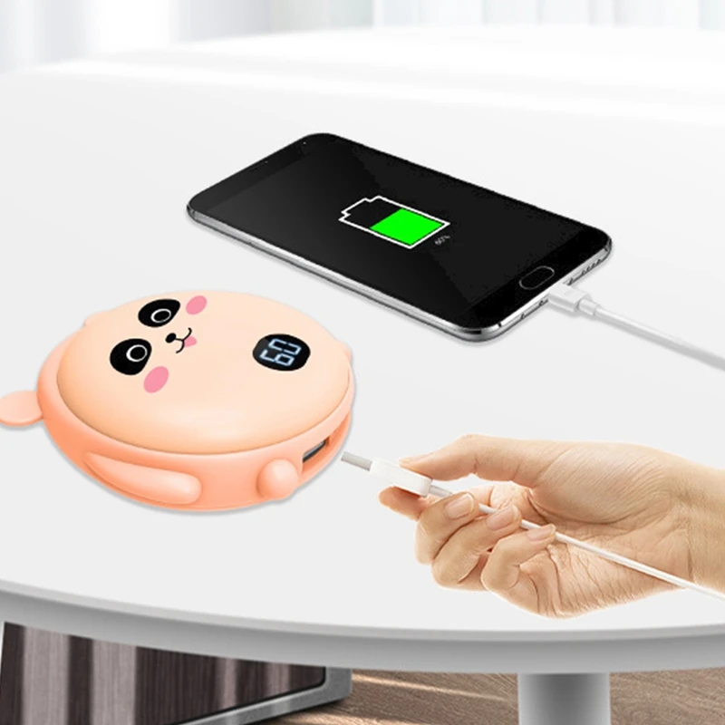 

Mini Hand Warmer,Portable USB Rechargeable Power Bank,Double Sided Quick Heating,6000MAh