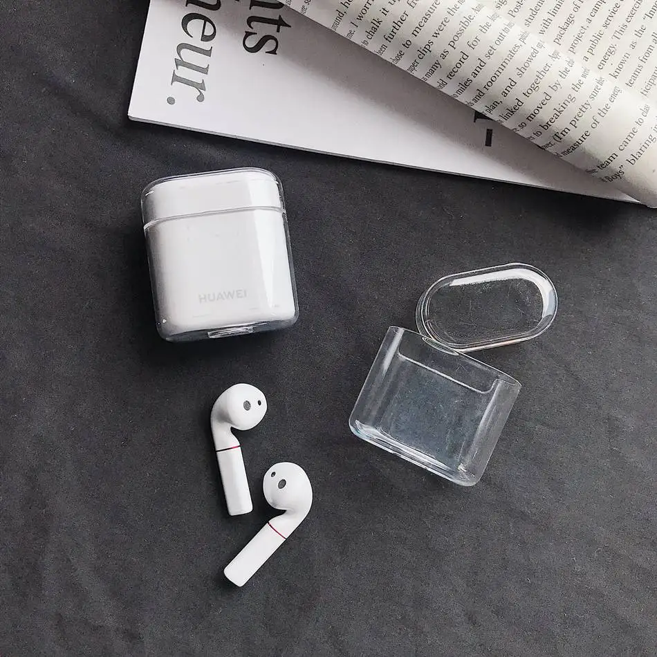 Transparent PC Для huawei Freebuds 2 Pro Чехол милые Мультяшные в форме конфеты силиконовый чехол для наушников для Flypods 2 символ кулон брелок Защитная крышка - Цвет: Transparent PC
