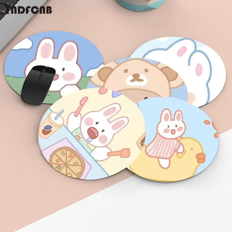 

YNDFCNB kawaii милый Медведь Кролик геймерская скоростная мышь розничная продажа небольшой резиновый коврик для мыши нескользящий коврик для ноу...