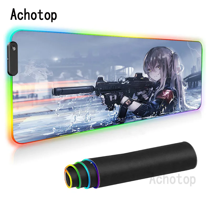 

Frontline RGB Large Gaming Mouse Pad Anime Mousepad Colorful Computer Desk Mat Keyboard Pad for Laptop Notebook Pad Tapis Souris