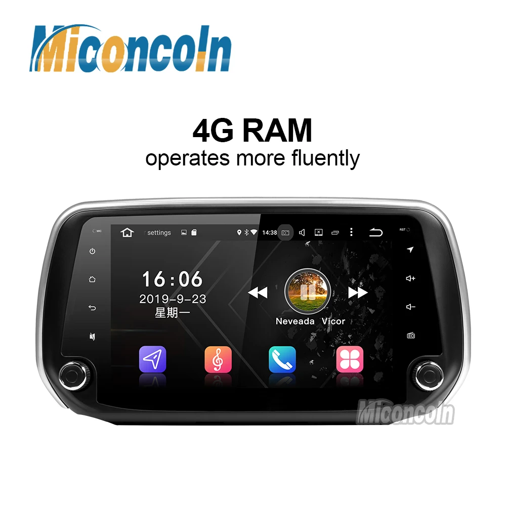 4G ram android 9 0 автомобильный dvd gps плеер для hyundai Santa fe/ix45 навигатор raido видео 1 din стерео|