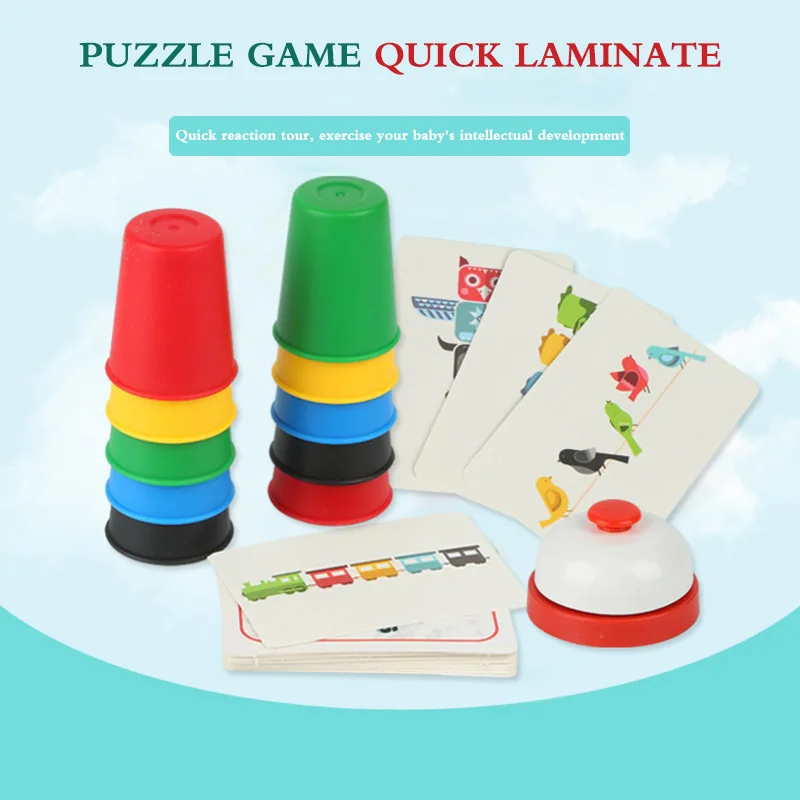 

Speed Cup Training Toy Set Children Classic Card Game Set Family Party Board Game Toy Home Entertainment Games Party Games Cup
