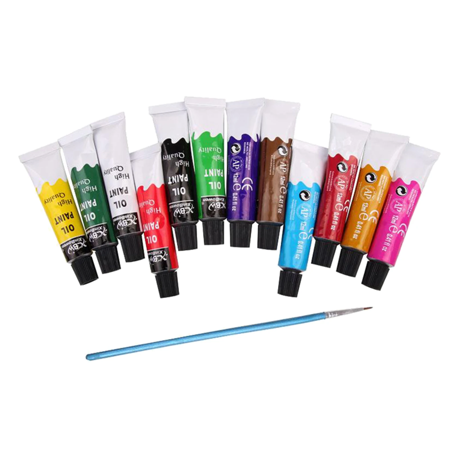

12 Colours 12ml Oil Paint Tubes Artist, Students, Beginners Paints Canvas, Wall