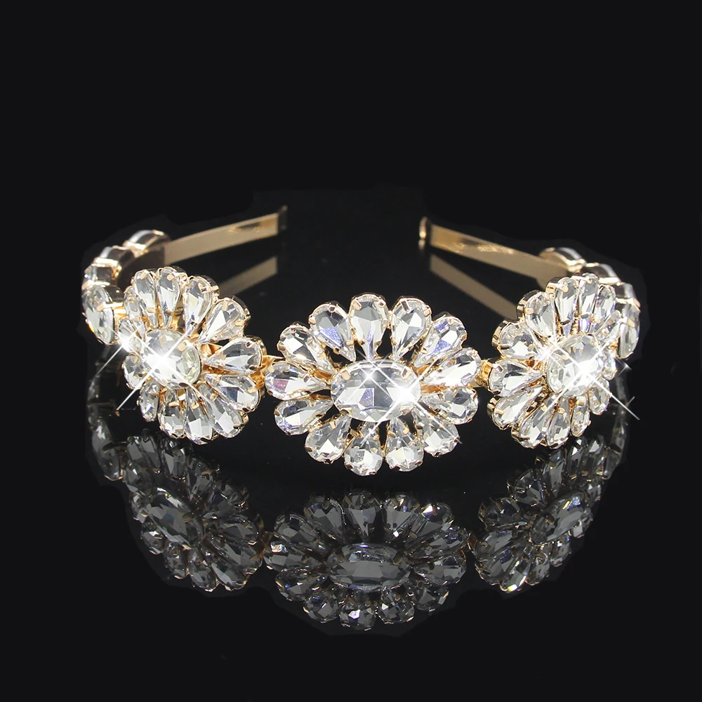 Тиары свадебные AINAMEISI модный ободок для волос с разноцветными кристаллами