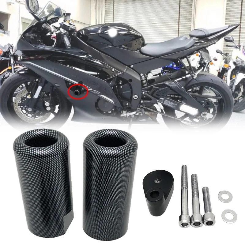For Yamaha YZFR6 YZF-R6 YZF R6 2008 2009 2010 2011 2012 2013 2014 Motorcycle Black Frame Sliders Crash Falling Protection