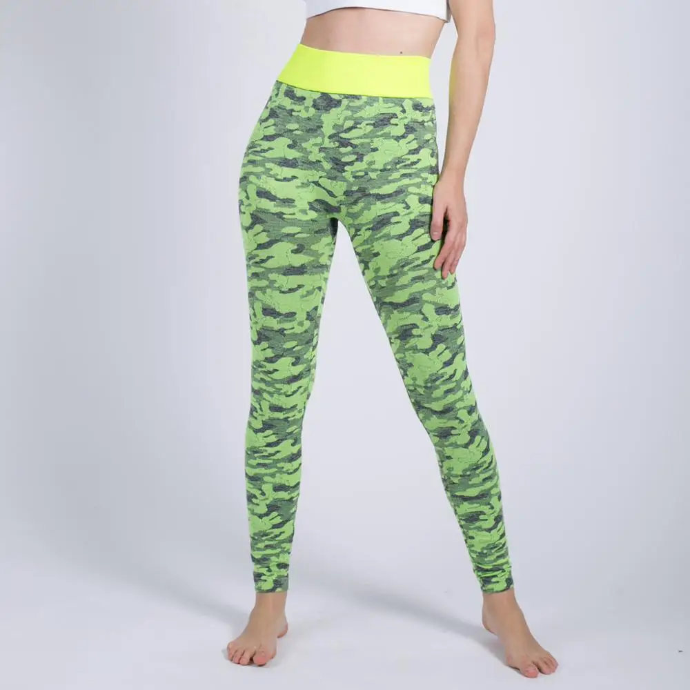 2019 печати Бесшовные Леггинсы эластичные цвет: черный/зеленый/фиолетовый