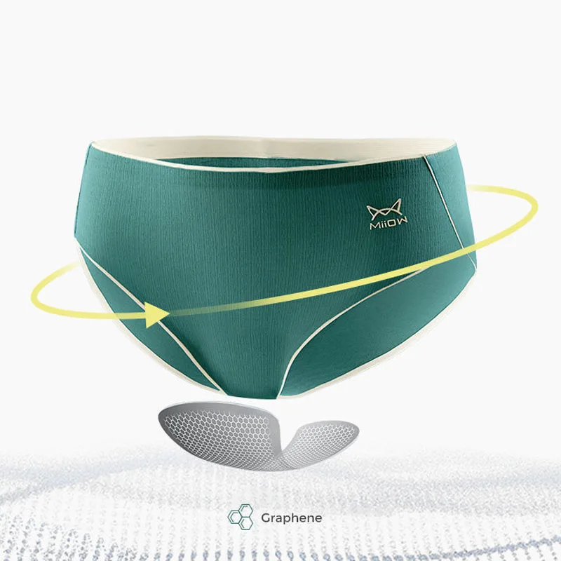 

Xiaomi Ladies Women Panties Cotton Underwear Graphene Antibacterial Briefs Seamless Large Size Intimate Lingerie 3pcs/lot
