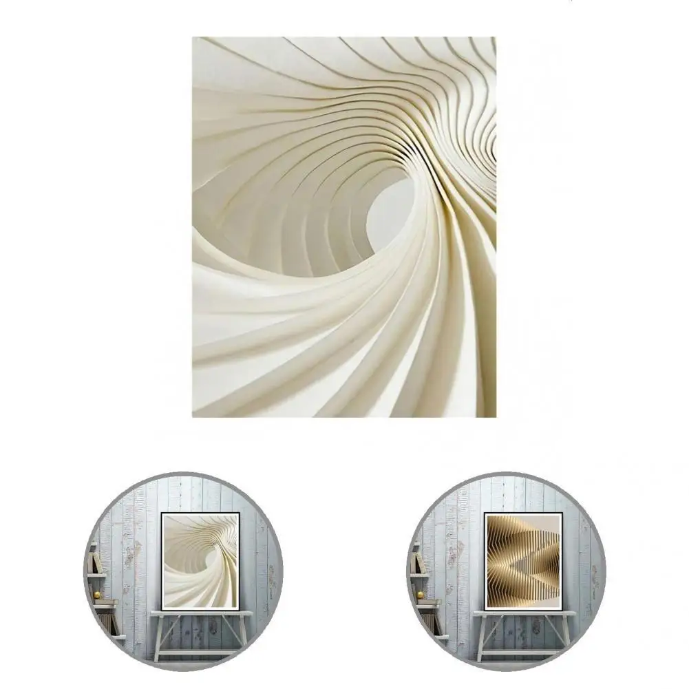 

Long Lasting Rectangle Abstract Golden Line Wall Poster Ornament for Office