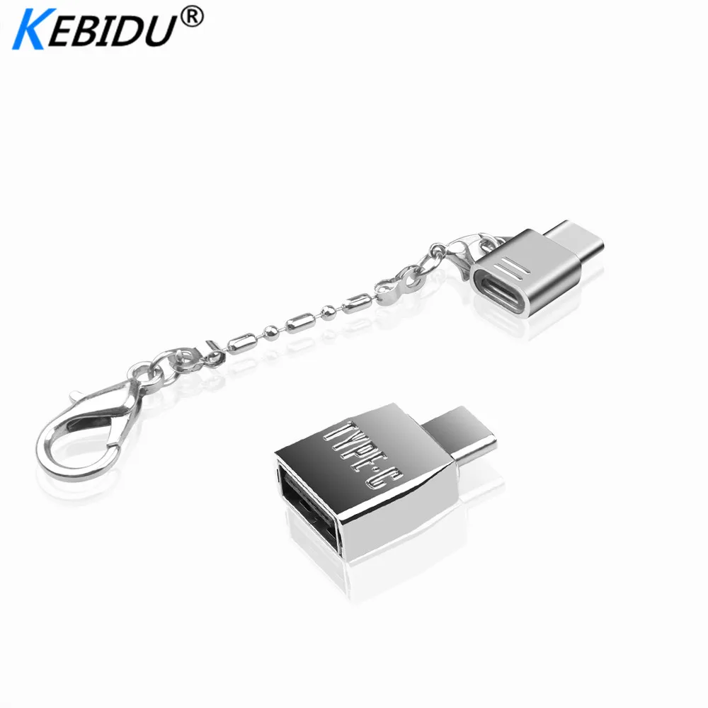 Kebidu 2 шт. мини металлический микро USB 0 гнездо к 3 1 Тип C Мужской адаптер кабеля Φ OTG