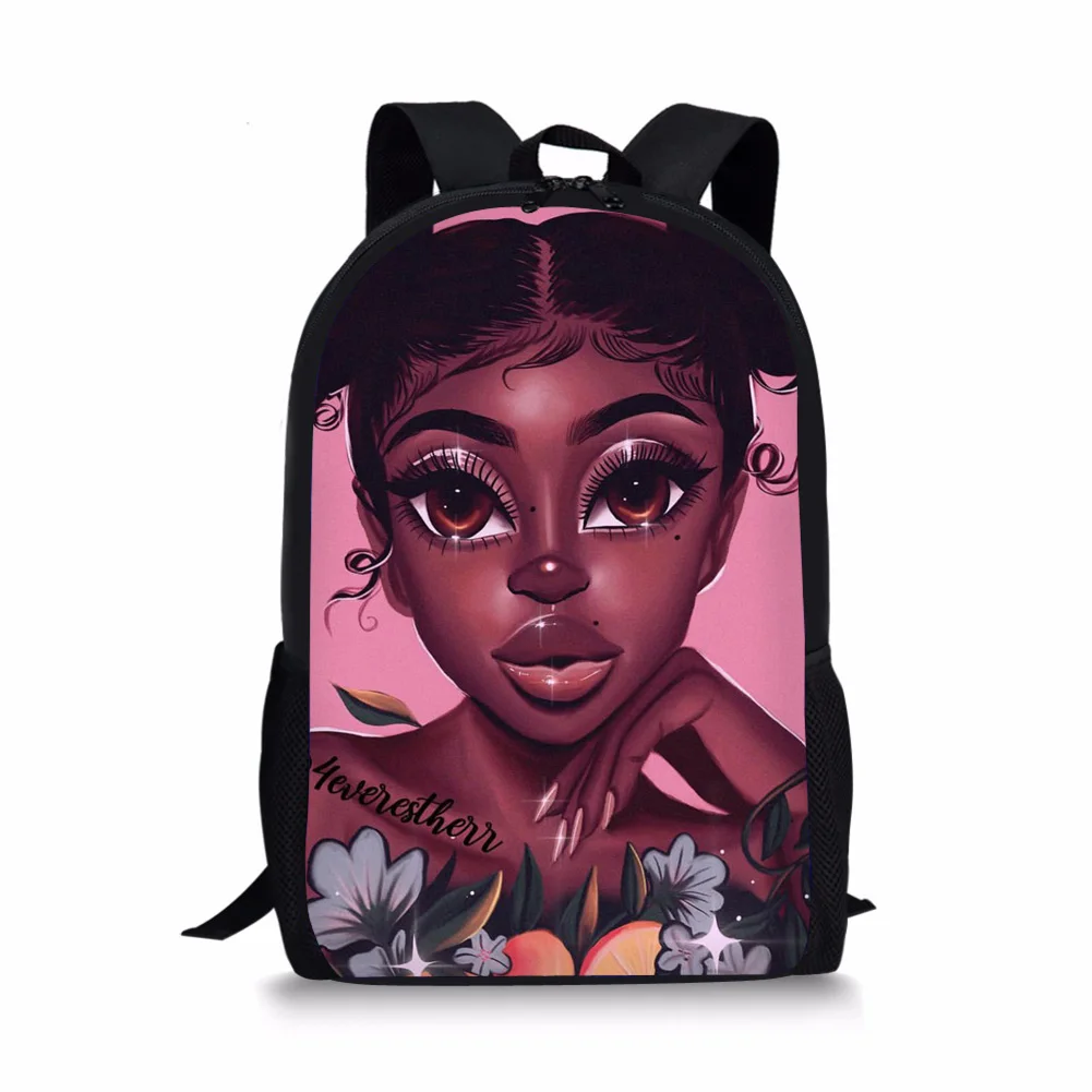 WHEREISART африканские черные рюкзаки для девочек 2019 детские с сумкой карандашом 3