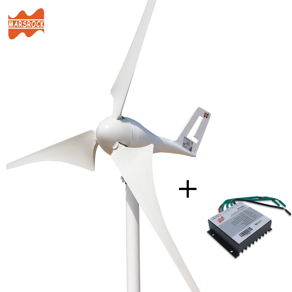 Eólica de Baixa Velocidade com Controlador Geradora de Energia Pequena com Controle Turbina Mini Eficiência 12v 24v Casa 400w dc