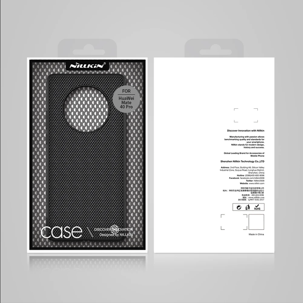 

for Huawei Mate 40 Pro Case Cover NILLKIN textured pattern matte hard soft back cover phone black shell for Huawei Mate 40 Pro