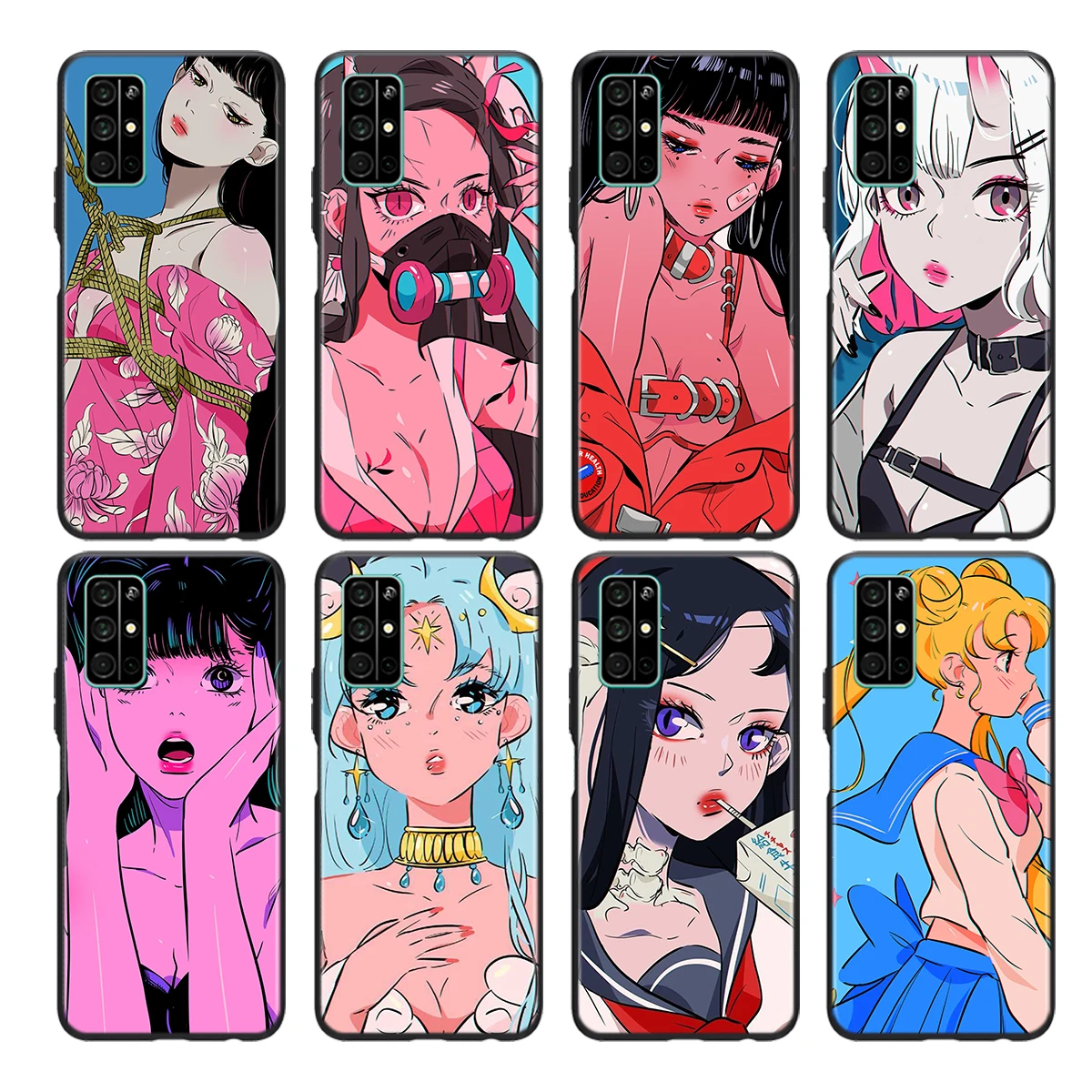 

Anime Aesthetic Girl Soft TPU Cover For Honor 9 10 X10 9A 9C 9S 9N 10i 10X 9X Lite Pro 5G Phone Case Shell