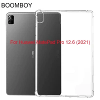 tablet case for huawei matepad pro 12 6 2021 silicone soft shell tpu airbag slim cover transparent protective for wgr w09w19