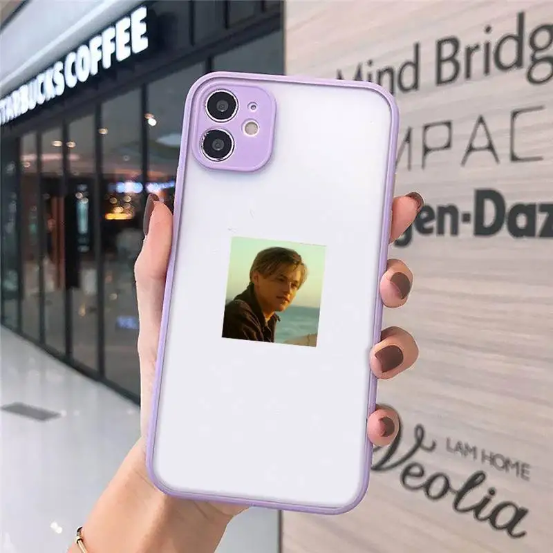 

actors Leonardo DiCaprio Aesthetic Phone Cases Matte Transparent for iPhone 7 8 11 12 s mini pro X XS XR MAX Plus cover funda