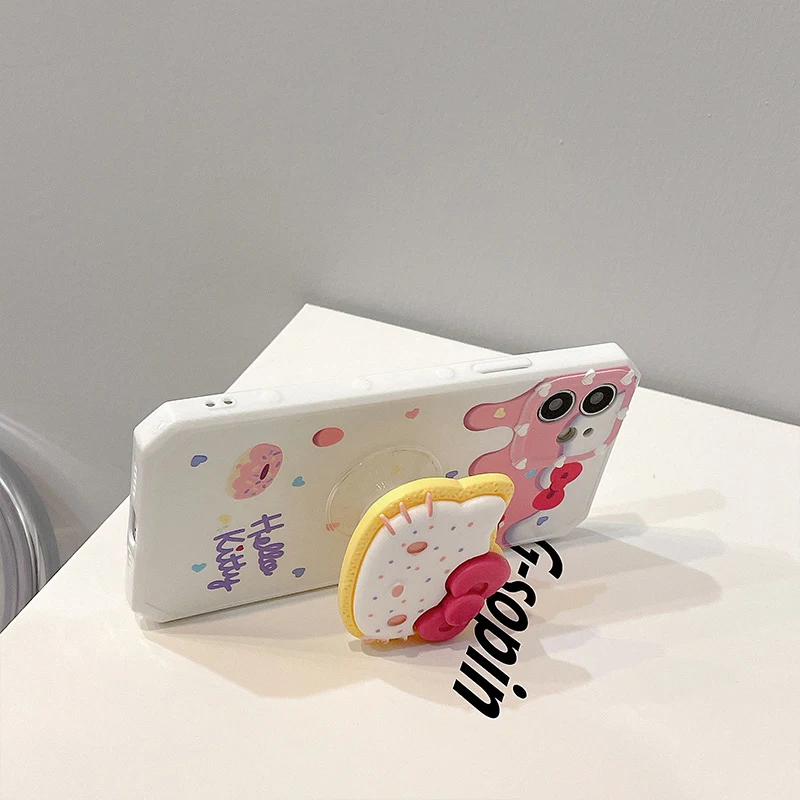 Милый защитный чехол для мобильного телефона Hellokittys Iphone с подставкой из