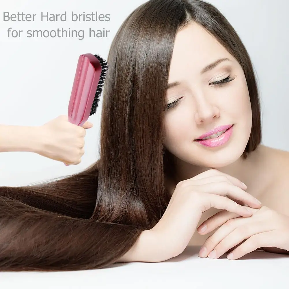 Щетка для волос с деревянной ручкой твердый гребень щетиной кабана мужчин и