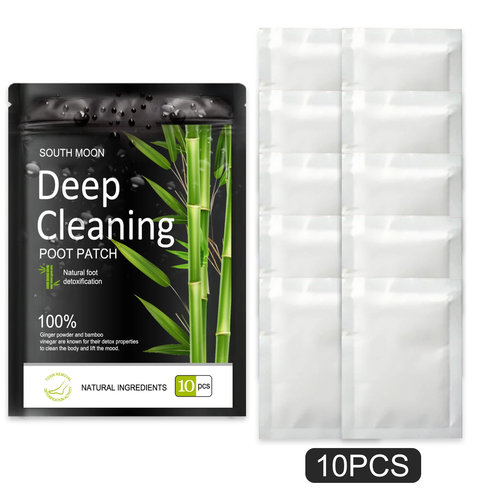 

Detox Foot Patch Pads Body Toxins Cleansing Herbal Adhesive Natural Foot Pad Feet for Stress Relief Deep Sleeping 10 Pack