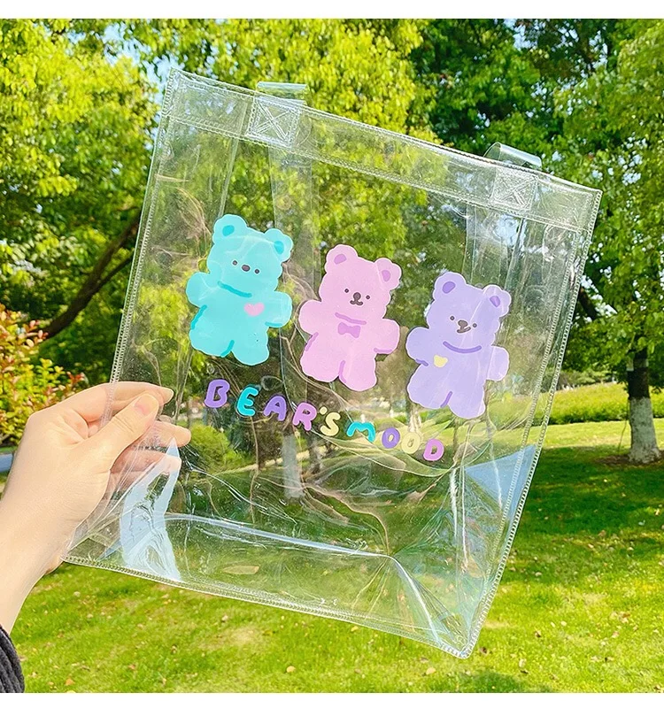 Фото Bentoy Milkjoy Bear Handbag Transperant Laptop Ipad Case Holder Fashion Jelly Large Capacity Daily Girl Shoulder Beach Tote Bag Bentoy Milkjoy Bear Handbag Transperant Laptop Ipad Case Holder Fashion Jelly Large Capacity Daily Girl Shoulder Beach Tote Bag