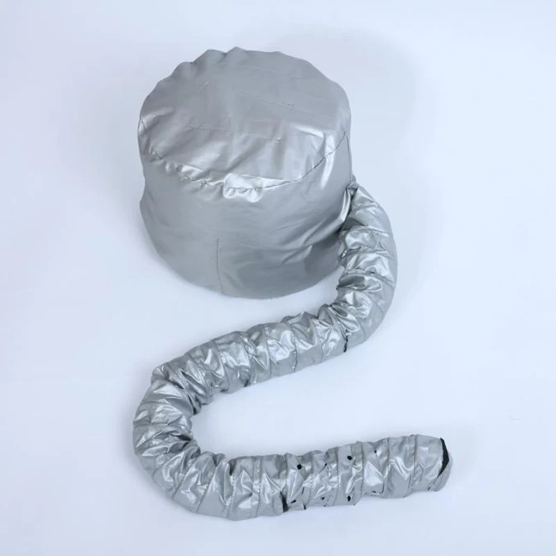 Шапка колпачок для сушки волос мягкая переносная шапка насадка фена серая