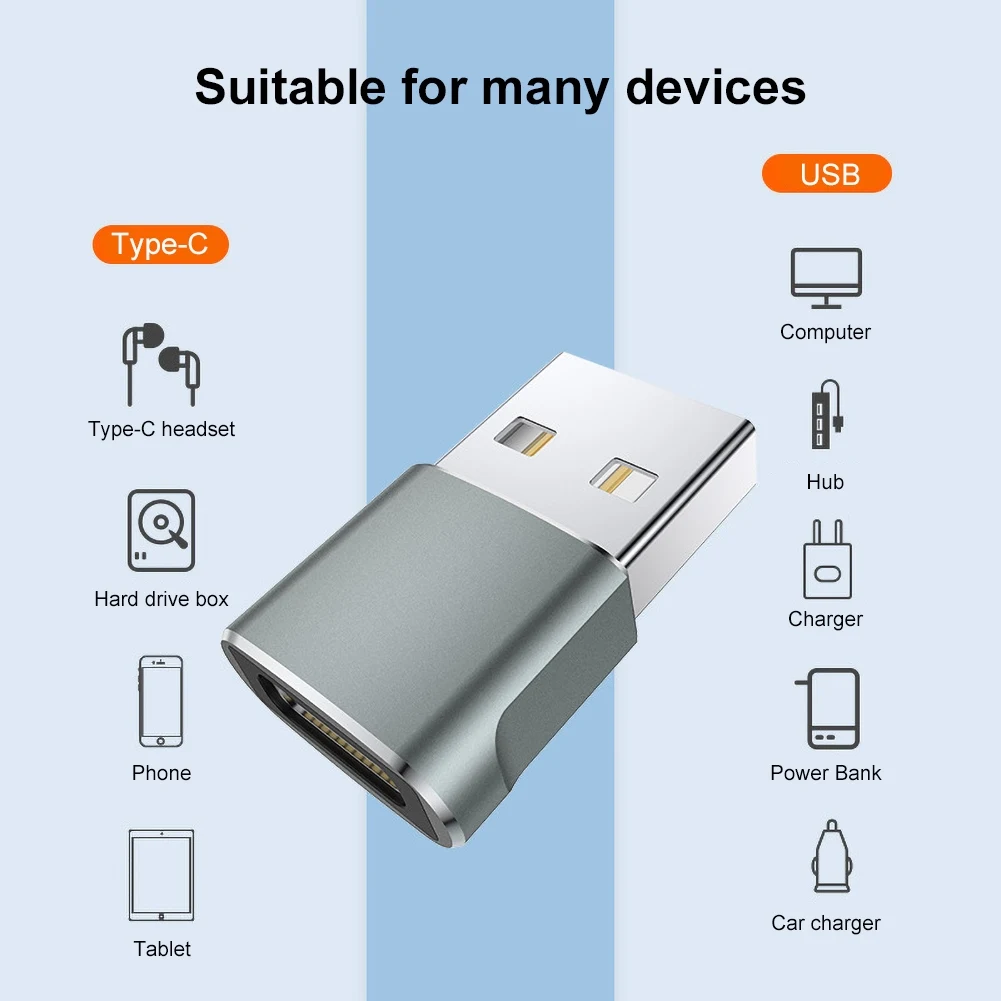 

Bluelans Mini Aluminum Alloy Type-c Female to USB 3.1 Gen 1 Male Converter Adapter for Phone/Laptop Stable and Easy to Use