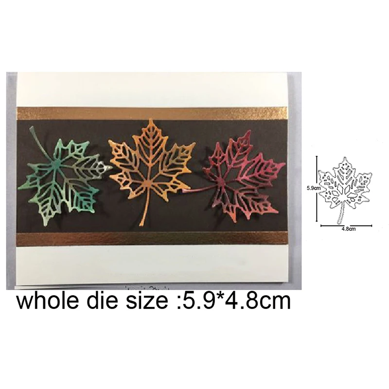 

Craft dies Christmas Maple Leaf Metal Cutting Dies for Scrapbooking dies DIY Album Cards Making Embossing Die Cuts stencils dies