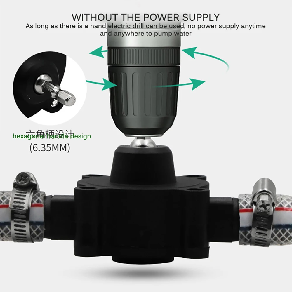 Водяной насос миниатюрный самовсасывающий Переносной Насос два разъема для