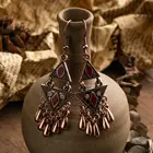 Женские Висячие серьги с подвеской, очаровательные этнические Винтажные серьги цвета розового золота, свадебные украшения, аксессуары, подарки