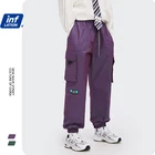 Мужские штаны-ветровка INFLATION, уличные штаны в стиле хип-хоп, с эластичным поясом, 2020 Вт, для бега, осень 3244