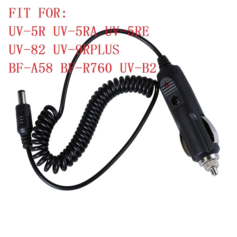 Автомобильный зарядный кабель для Baofeng Uv 5r DV 12 В UV5r UV 82 5RE 9R PLUS Uvb2 зарядное