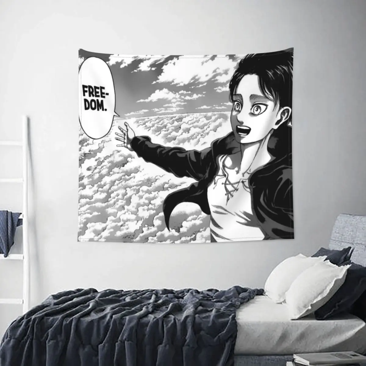 Одеяло Эрена джейгера из аниме Freedom красивое настенное покрывало для косплея в