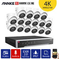 annke 4k ultra hd poe video security system 12mp h 265 16ch nvr with 16x 8mp weatherproof surveillance ip cameras audio record