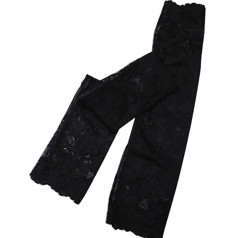 

Summer Women Arm Sleeve Lace Gloves Sunscreen Long Lace Fingerless Mittens Covered Scar Elastic Sleeve Ladies Driving Gloves New