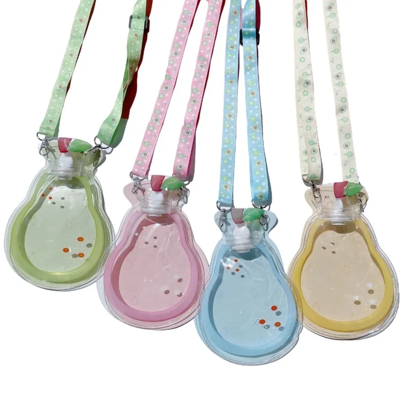 

1 Pc New Pear-shaped Water-filled Hot Water Bottle with Long Lanyard Cute Girl Water-filling Hand Warmer Bag Winter Products