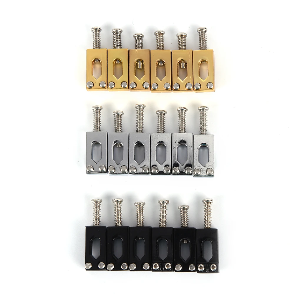 6 шт. металлический роликовый мост тремоло гитара седла с гаечным ключом для