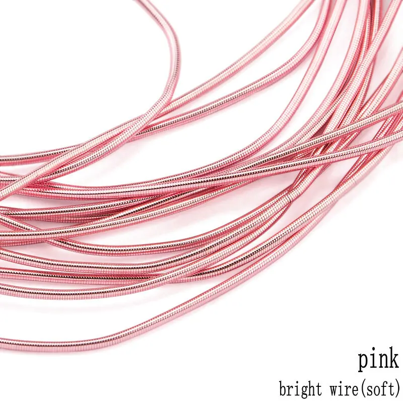 bright wire-pink 10 г/лот аксессуары для ювелирных изделий вышивка значок коврик, жесткая старая работа вышивка, французский слиток проволока, медная проволока, ручной работы аксессуары - Цвет: bright wire-pink