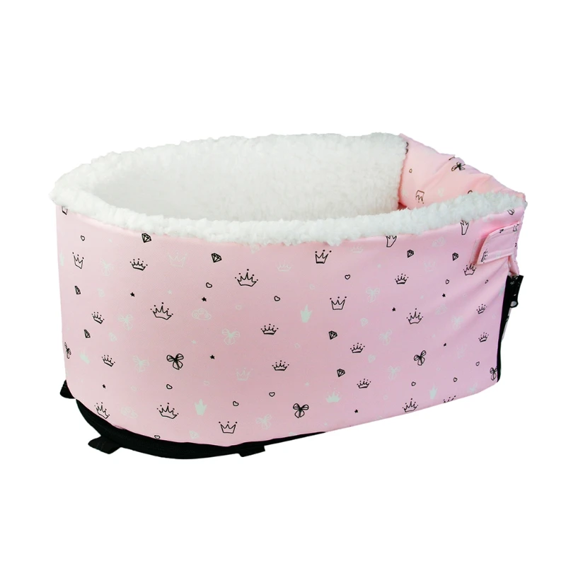 

Pet Booster Seat Deluxe Cat Car Seat for Small Dogs Portable Waterproof Collapsible Dog Travel Seats with Safety Tether K0AB